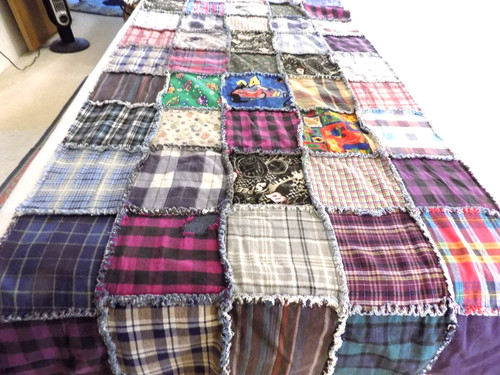 Vtg homemade patchwork quilt - vtg,